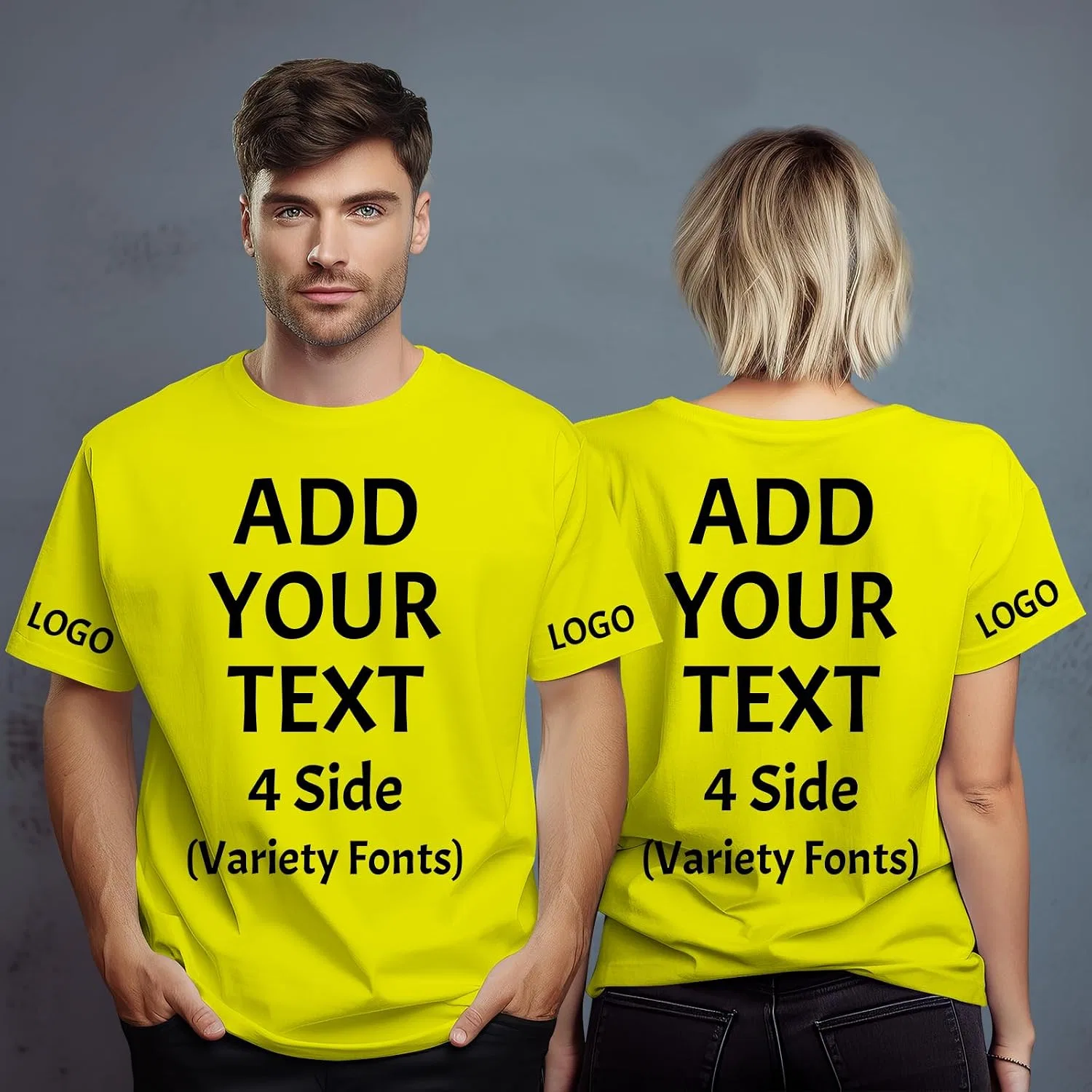 Футболка с кастомизацией, Regular Fit, 100% полиэстер, Yellow — фото 2