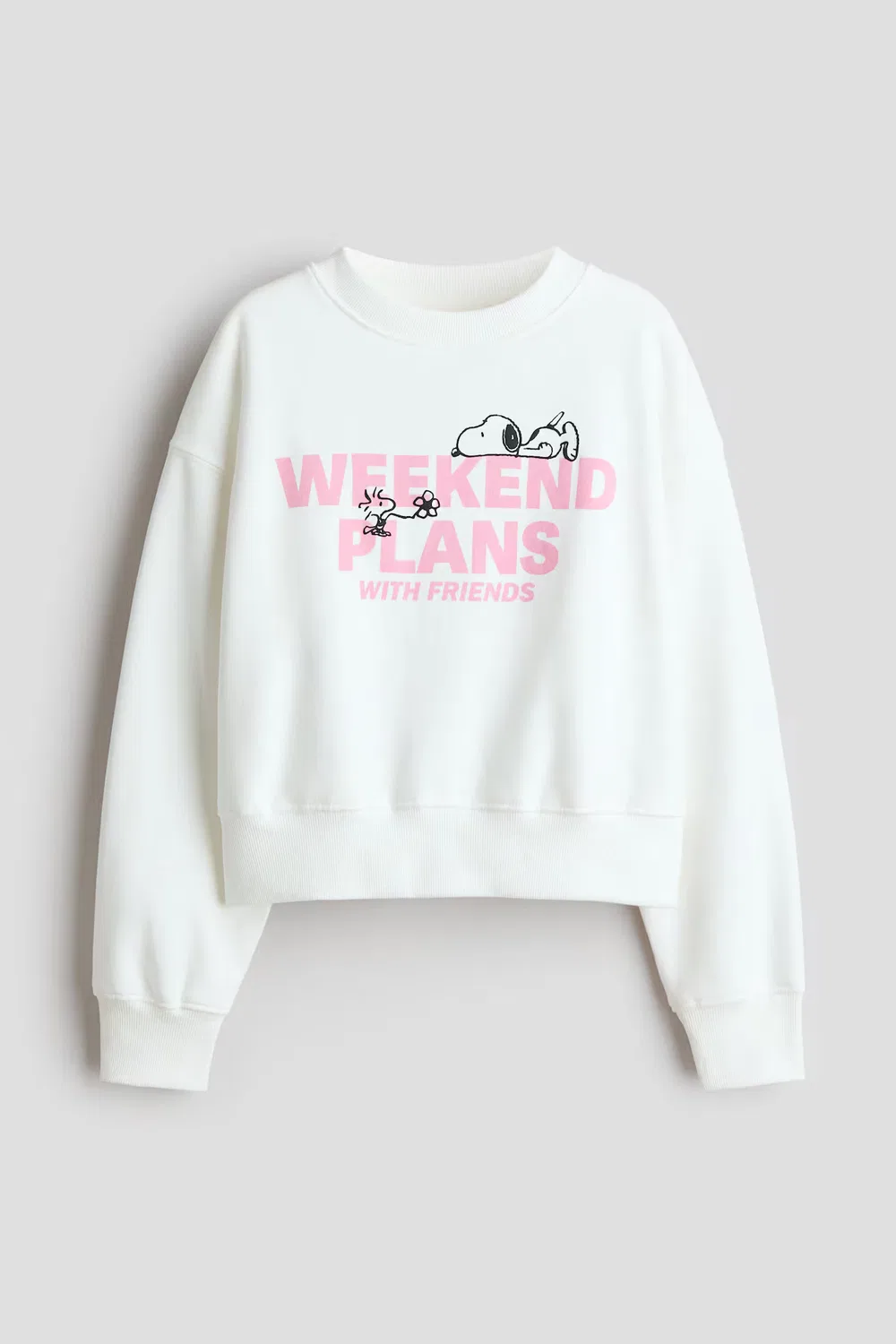 Толстовка с принтом и мягкой внутренней стороной H&M, Cremefarben/Snoopy