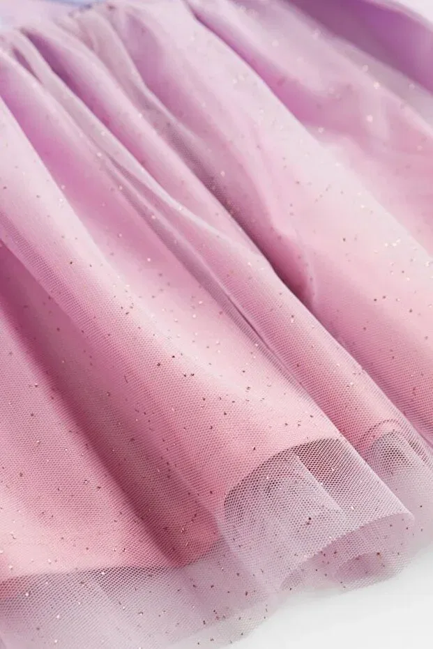 Детское платье для девочек с принтом Frozen Elsa Pink Hippo Kids, Open Lila — фото 3