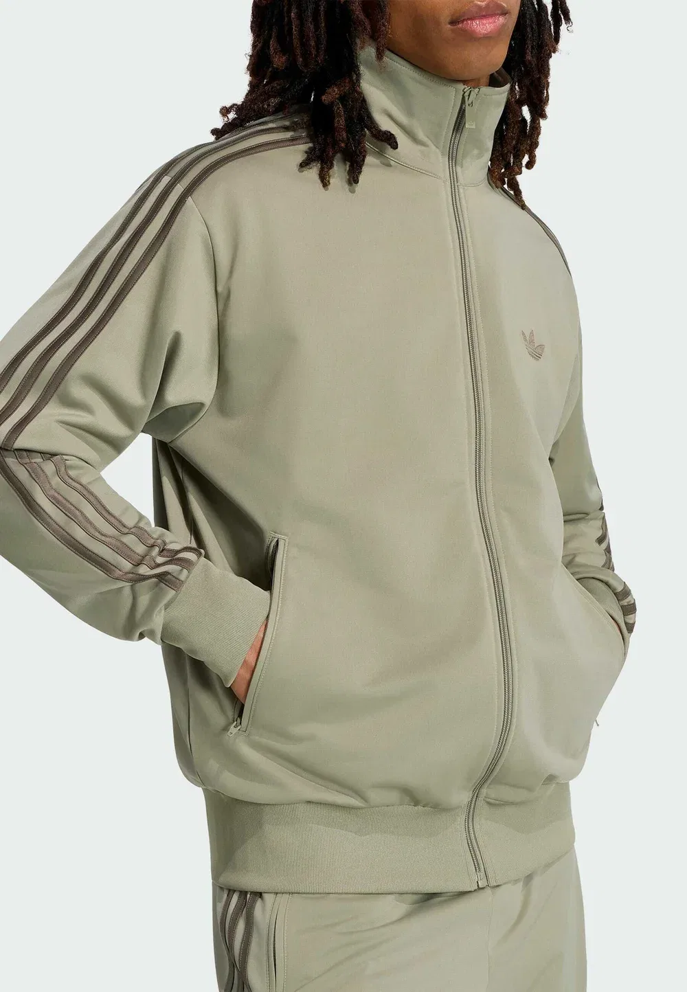 Firebird tt - тренировочная куртка Adidas Originals, Silver Pebble — фото 4