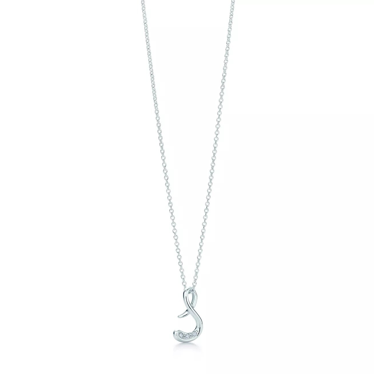 

Колье Tiffany & Co. Alphabet Letter "S", серебро/бриллианты