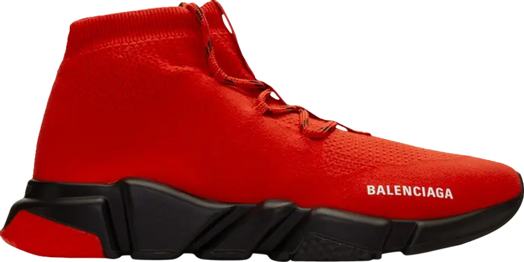 

Кроссовки Balenciaga Speed Trainer Lace-Up Red Black, красный