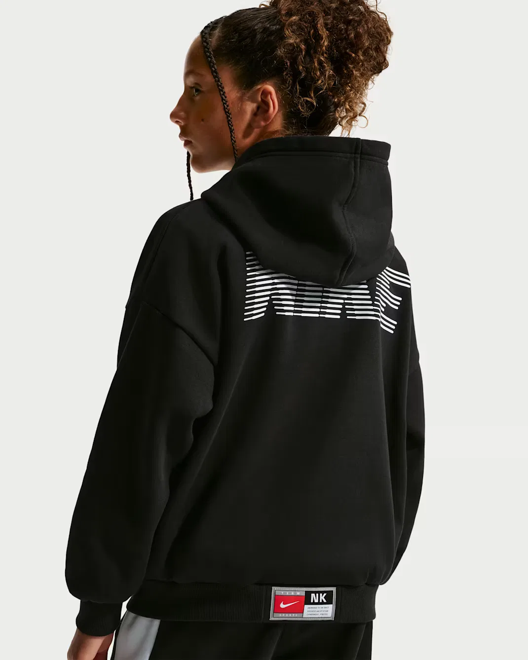 Детская баскетбольная толстовка Dri-FIT Nike, Black/White — фото 4