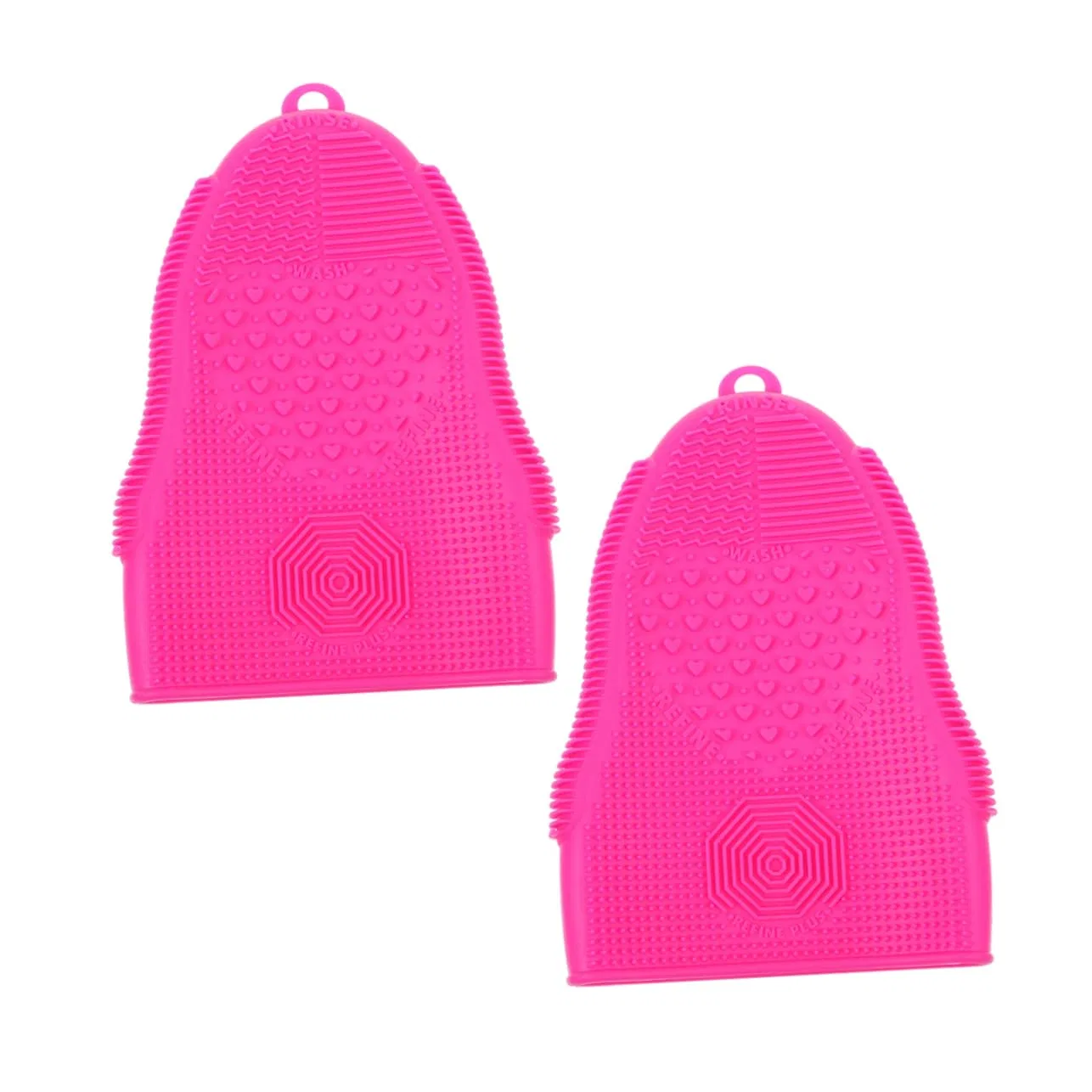 Силиконовая подушечка для очищения кистей, FOMIYES, 2 шт, 19x13x2 см, Розовый