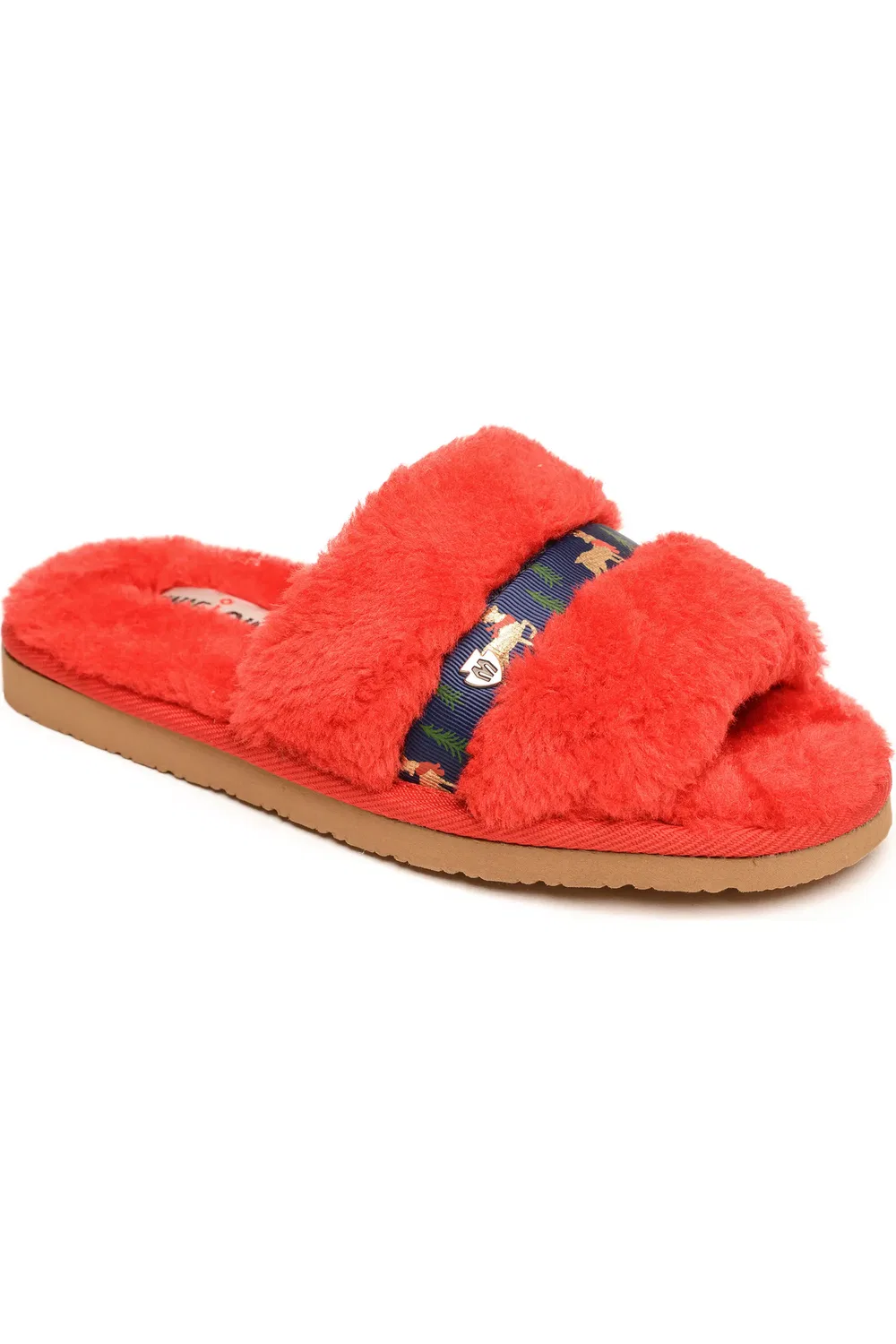 Детские тапочки из искусственного меха Reindeer Lizzie Minnetonka, красный