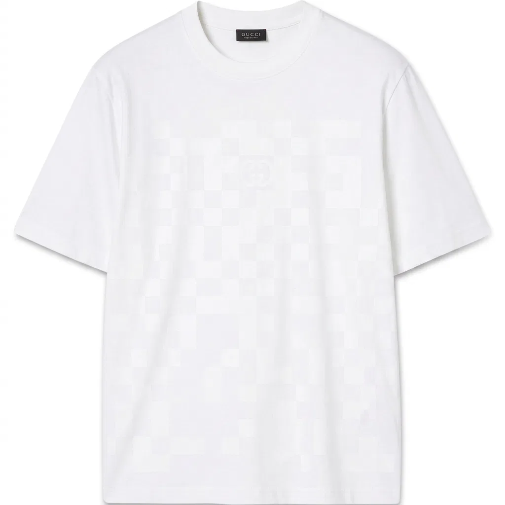 Мужская футболка с круглым вырезом Gucci, White