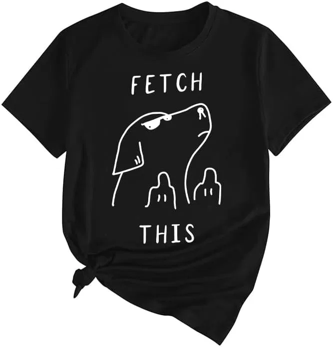 Футболка оверсайз с принтом Funny Fetch, Black