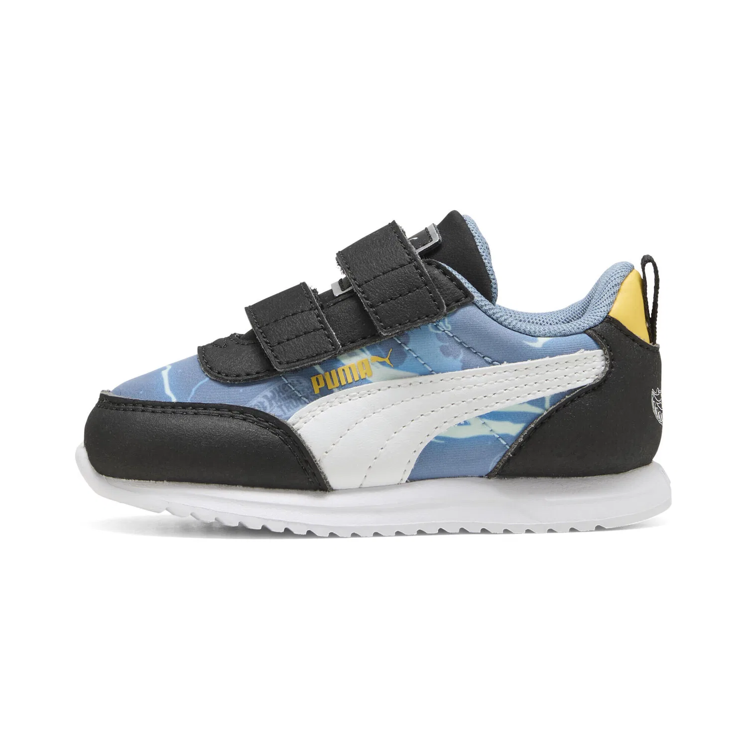 Детские кроссовки с принтом R78 Lightwind Puma, Blau Weiss Gelb — фото 3