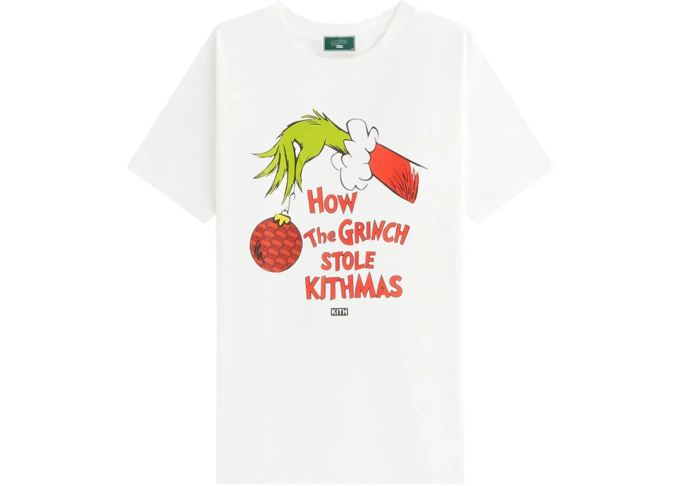 Детская футболка с принтом Kith x The Grinch Kids Book Title Tee, White