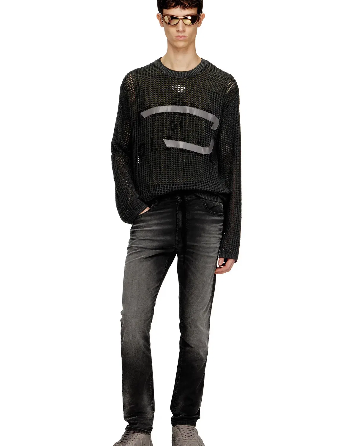 Мужские джинсы regular из лиоцелла JoggJeans Diesel, Negro — фото 4