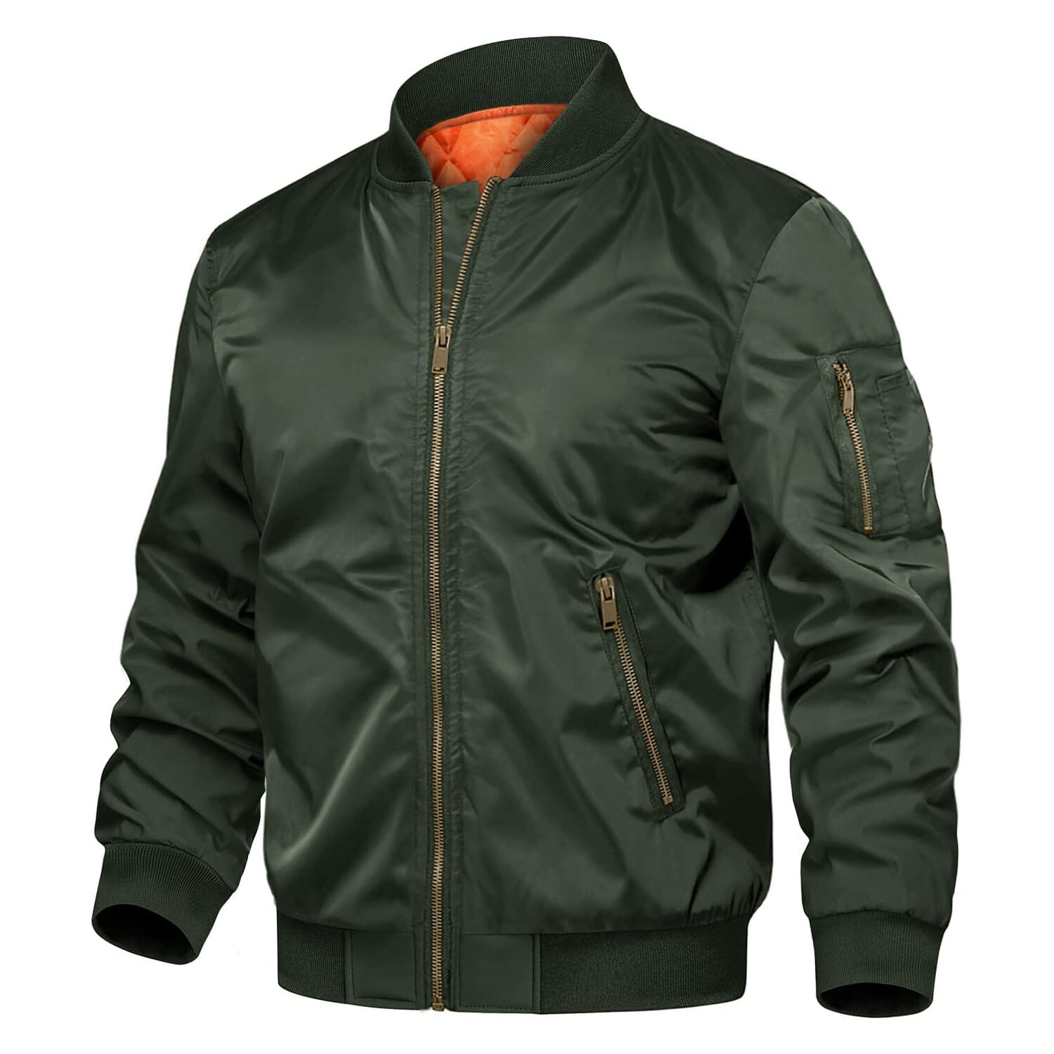 

Куртка-бомбер Tacvasen Full Zip Winter Warm Padded, зеленый