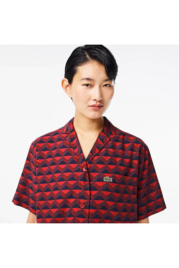 Рубашка Lacoste Ikl-Bordo свободного кроя, бордовый — фото 2