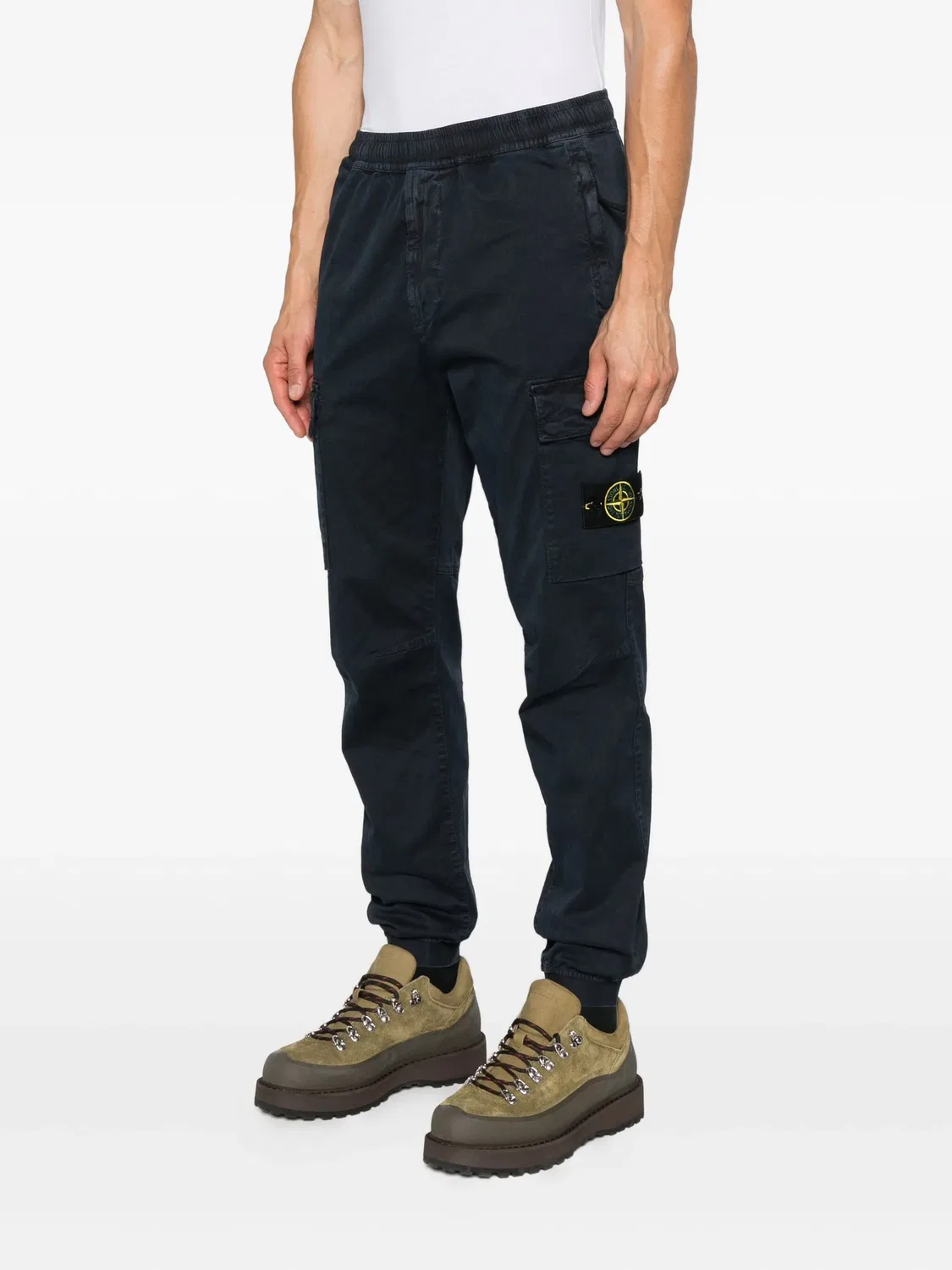 Брюки-карго с эластичными манжетами Stone Island, синий — фото 2