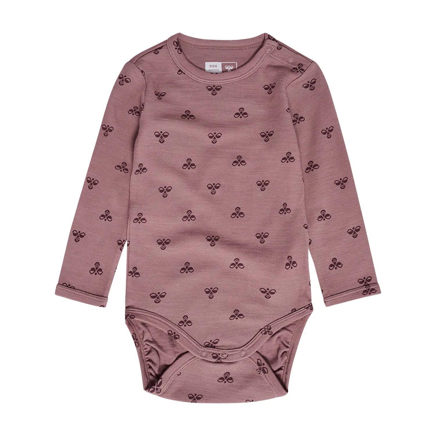 Детский боди с длинным рукавом hmlBAMBO Hummel, Violett Malvenfarben