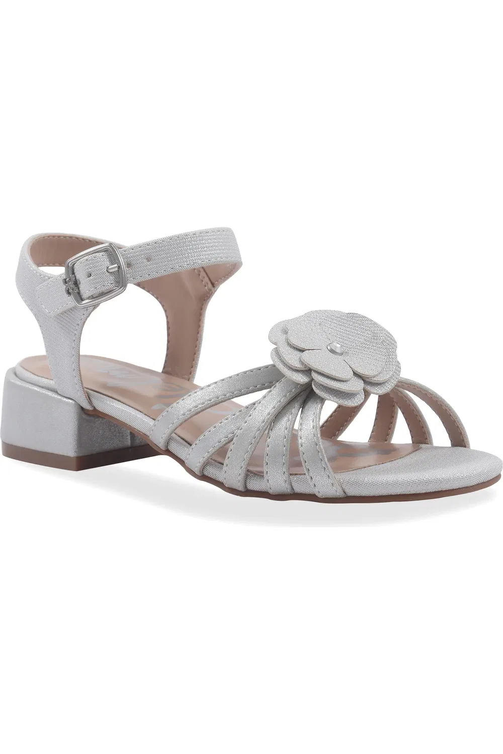 Сандалии детские с цветочным аппликацией Calla Sam Edelman, Silver