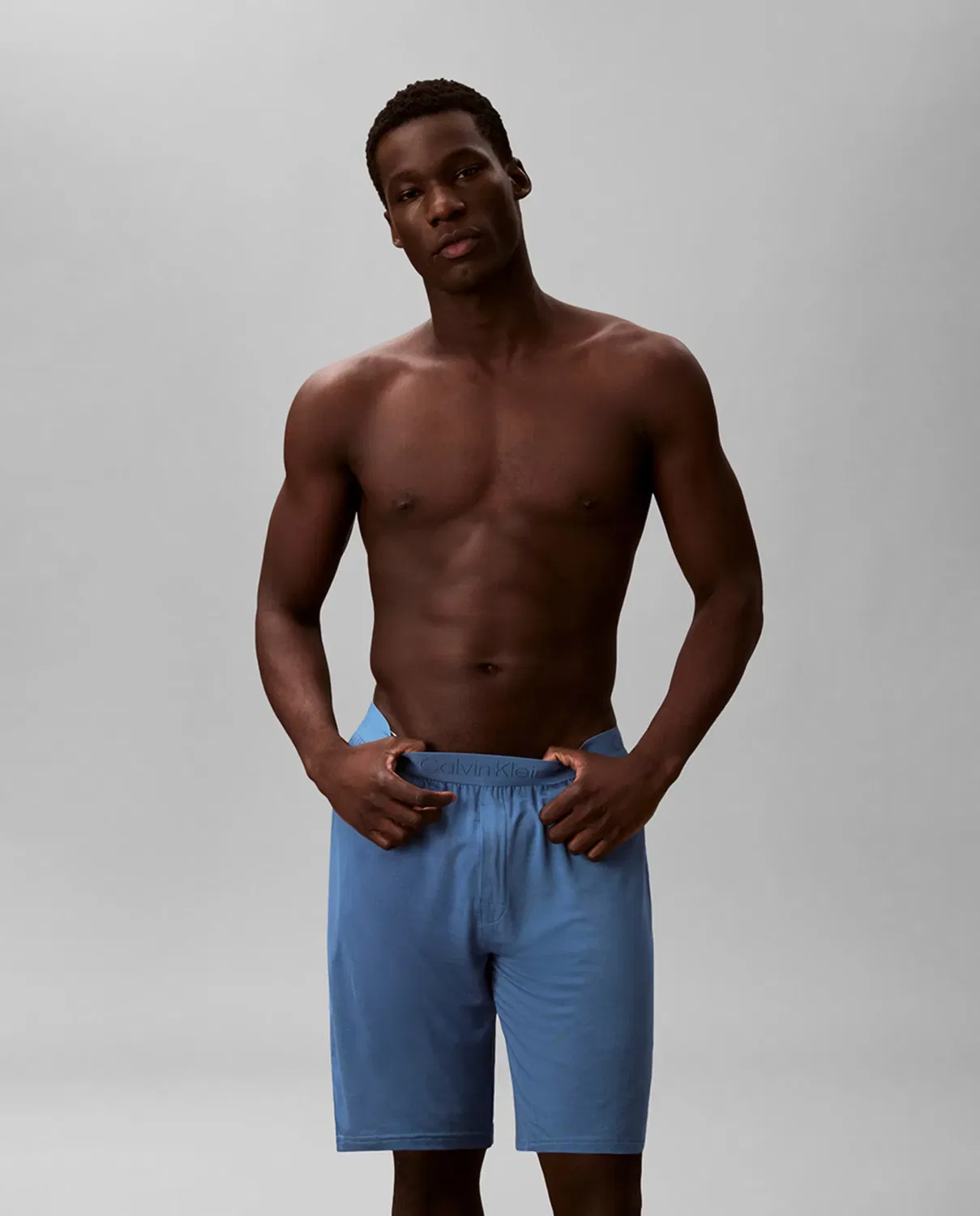 Мужские пижамные шорты с логотипом Calvin Klein, Azul