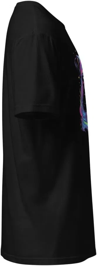 Мужская футболка с дизайном Psychedelic Pug Dog Art 64000, Black — фото 4