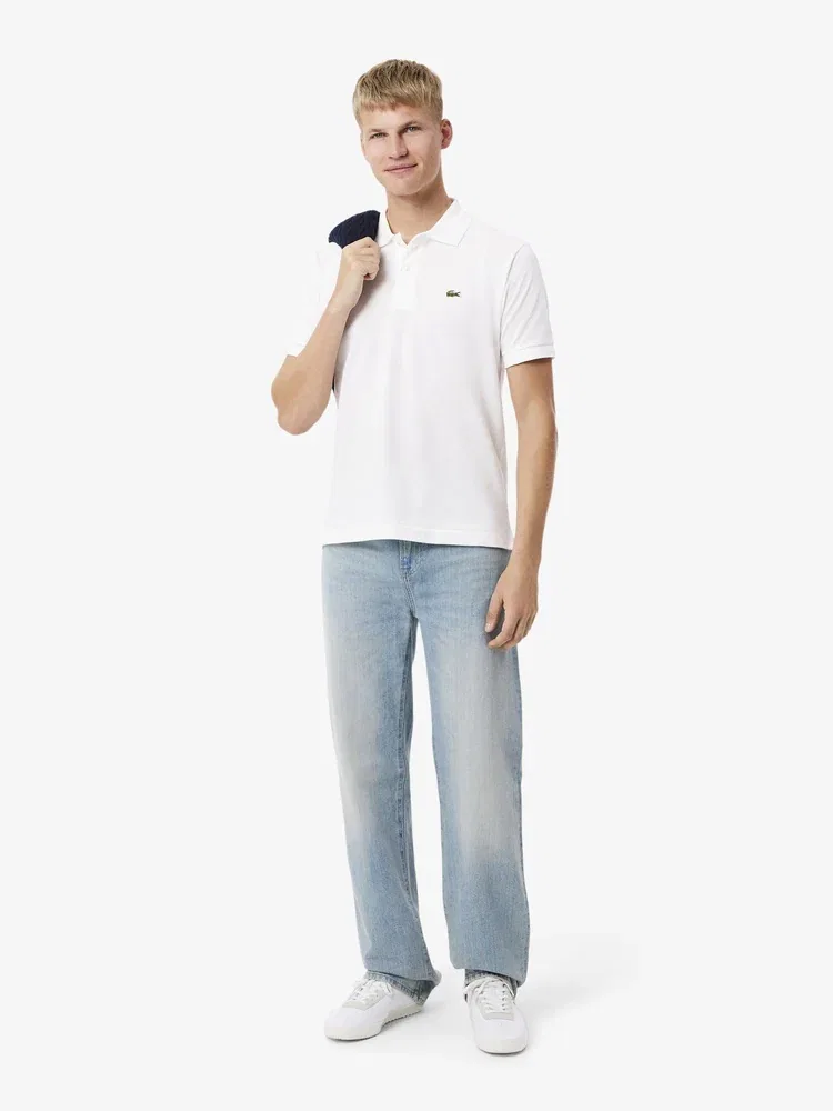 Футболка поло классического кроя L1212-56G LACOSTE, White — фото 4