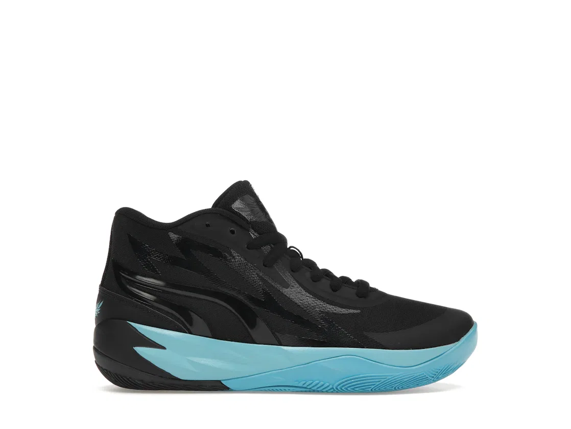 Детские кроссовки для мальчиков с принтом Puma LaMelo Ball MB.02 Puma Black/Blue Atoll