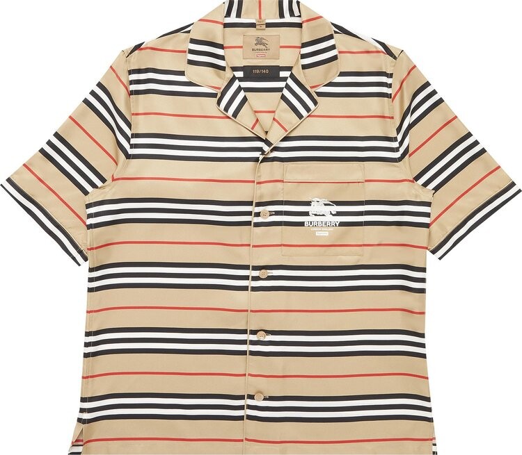 

Рубашка Supreme x Burberry Icon Stripe Silk Pyjama Shirt (Burberry Exclusive) 'Dusty Pink', розовый