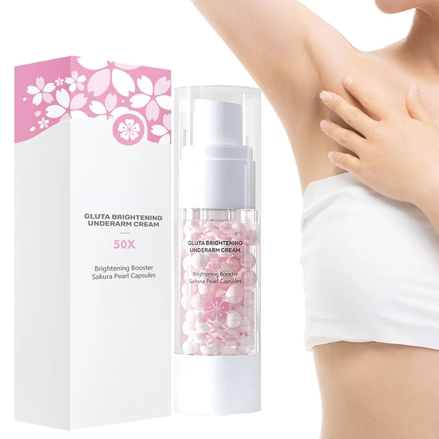 Крем отбеливающий Sakura Gluta Brightening Booster Cream Hualabo, 30 г, 1 шт