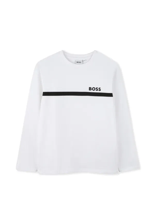 Футболка с длинным рукавом - топ с длинным рукавом Boss Kidswear, белый