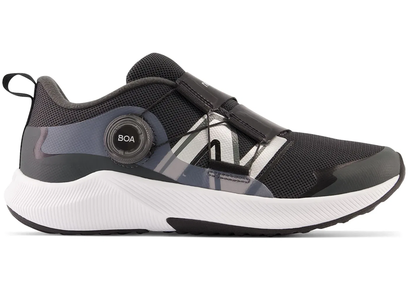 Детские кроссовки для бега с технологией DynaSoft New Balance DynaSoft Reveal v4 BOA, Blacktop/Black/Silver Metallic