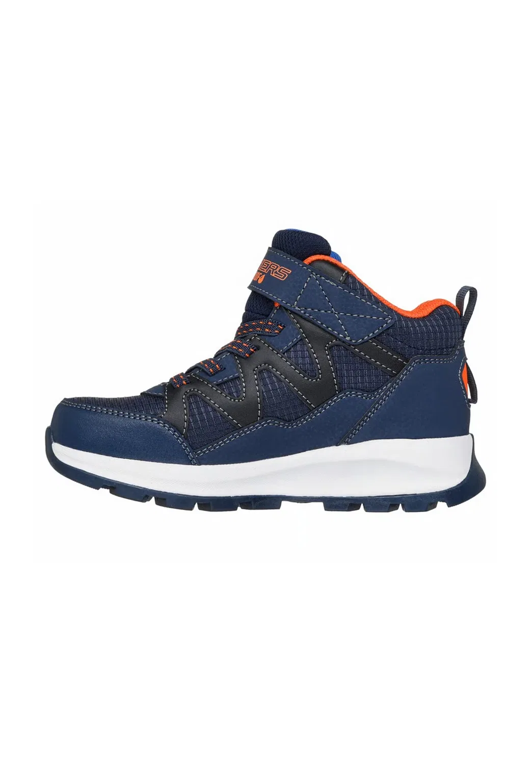 Storm Blazer - высокие кроссовки Skechers, Navy/Orange Synthetic/ Navy Textile/ Black Trim