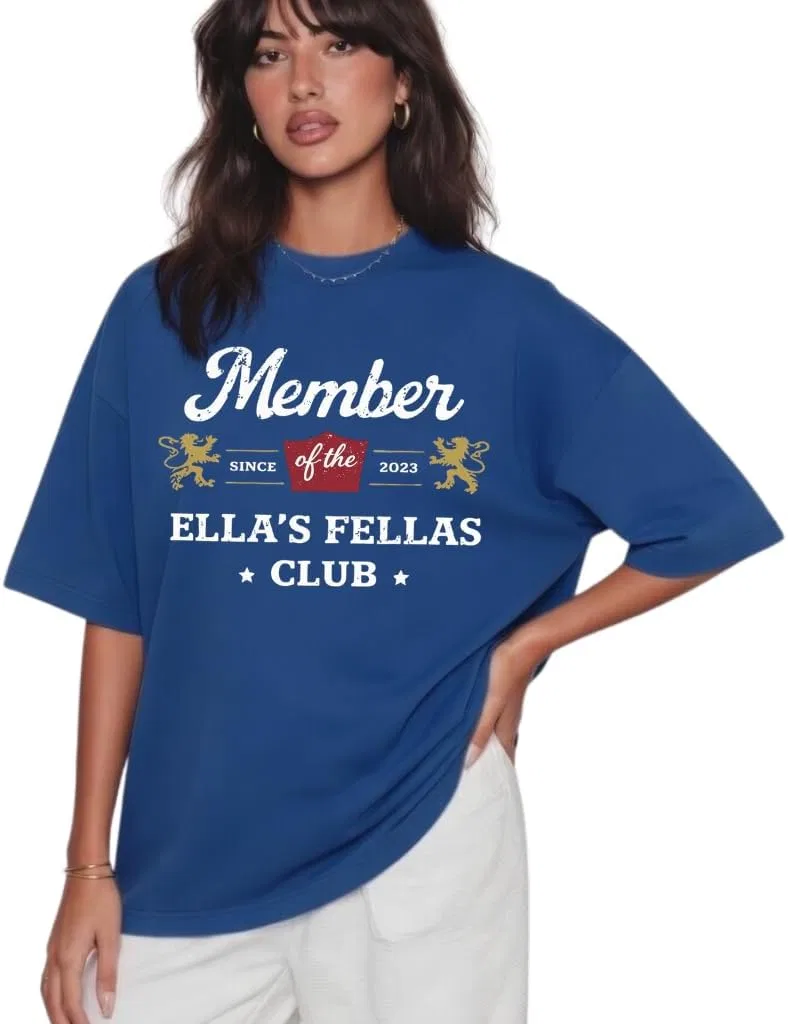 Мужская футболка с принтом Ella's Fellas Club, белый — фото 4