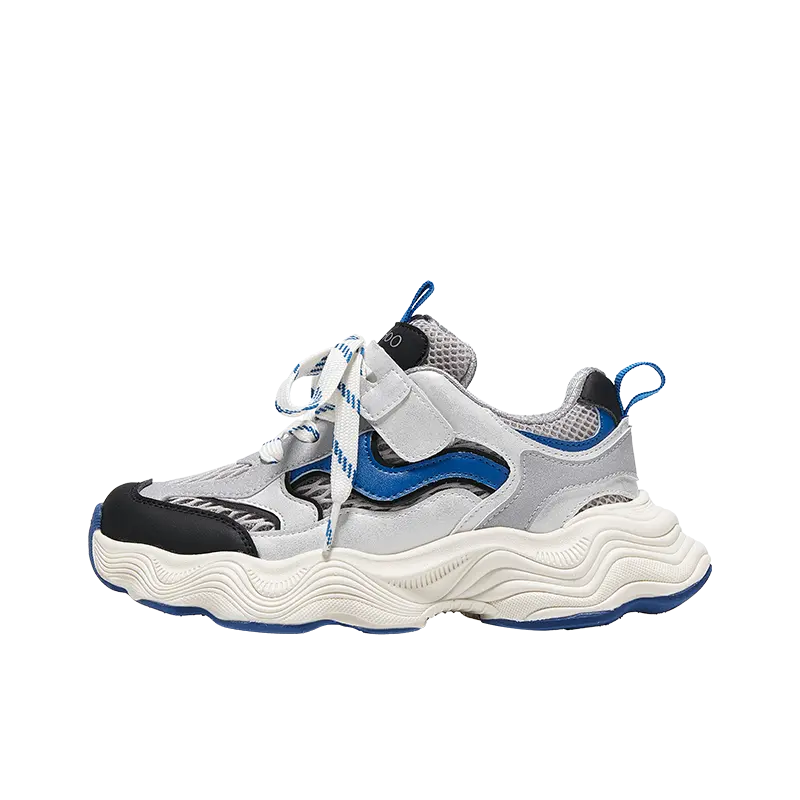 

Нескользящие и дышащие низкие детские кроссовки для отдыха на природе YeeHoO, серый/синий