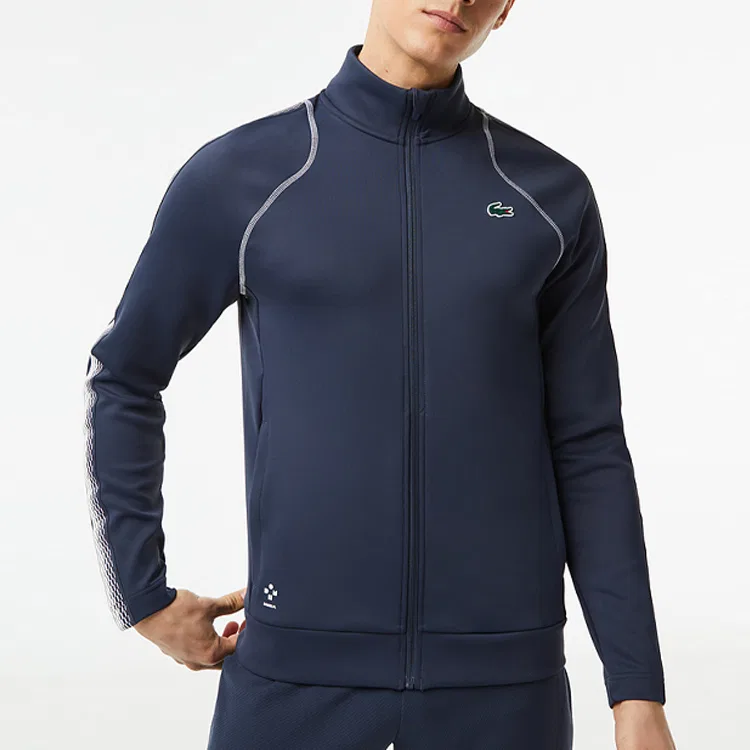 Свитшот мужской Lacoste с воротником-стойкой, темно-синий — фото 4