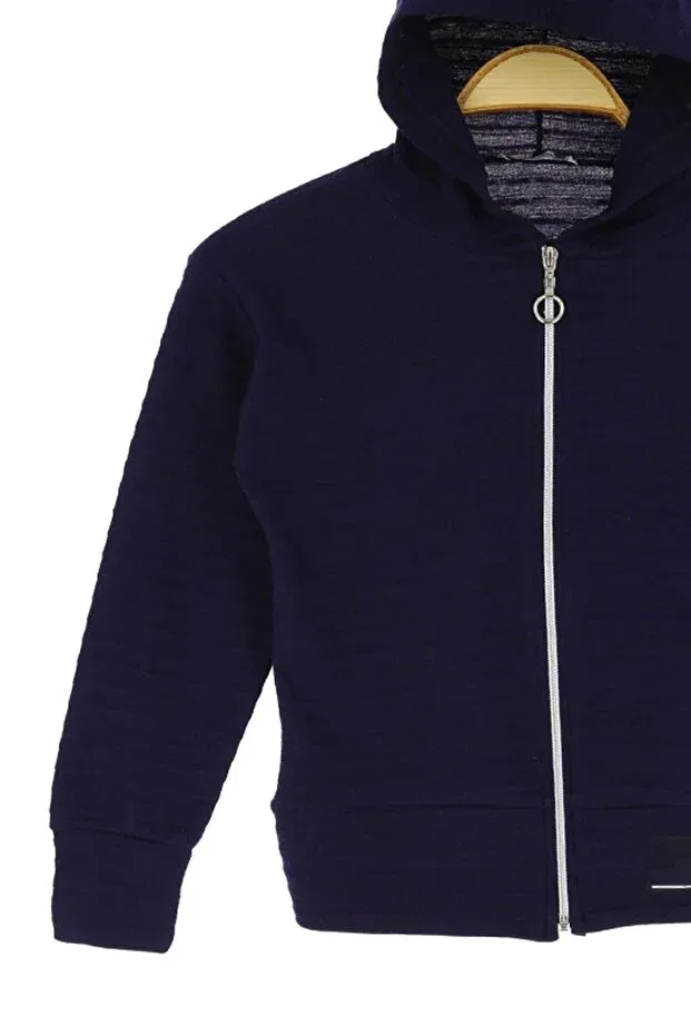 Детский кардиган для девочек с капюшоном Basics Arydy, Navy Blue — фото 4