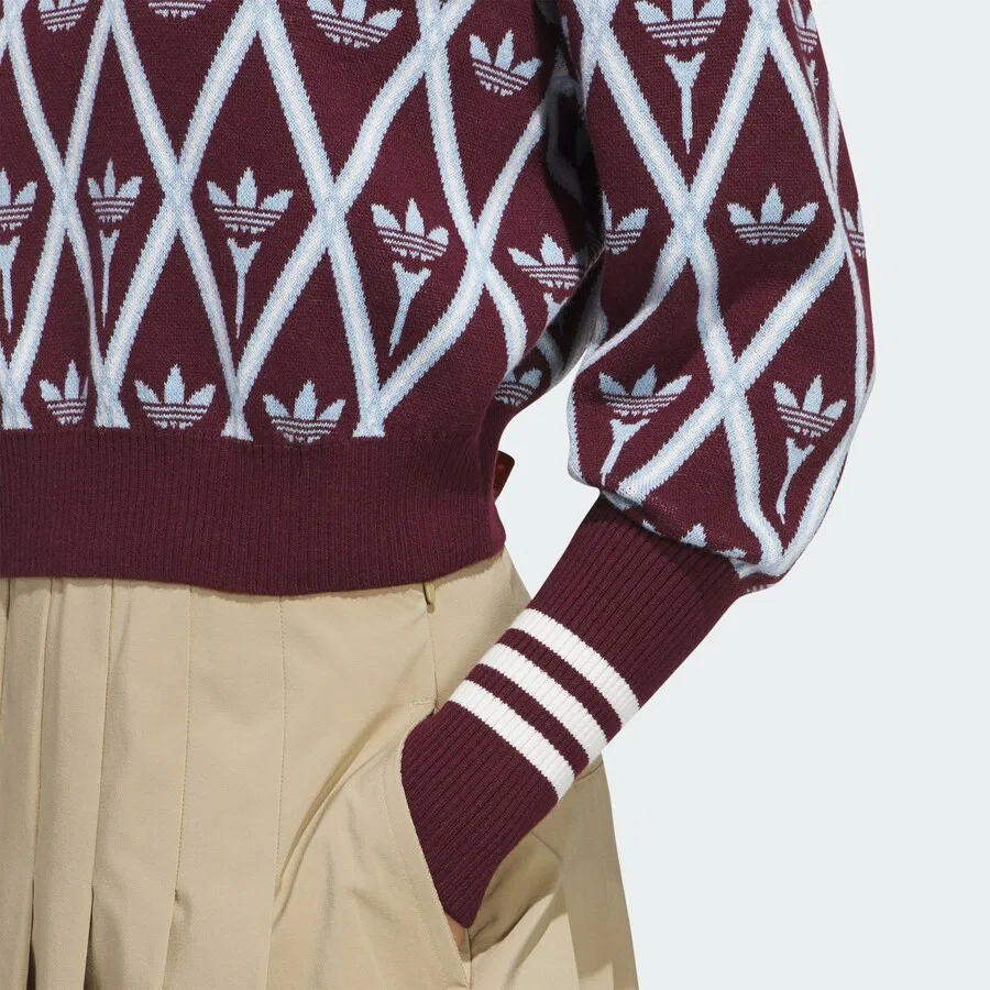 Спортивный свитер ADIDAS PERFORMANCE 'Originals Trefoil' в бордовом цвете — фото 4