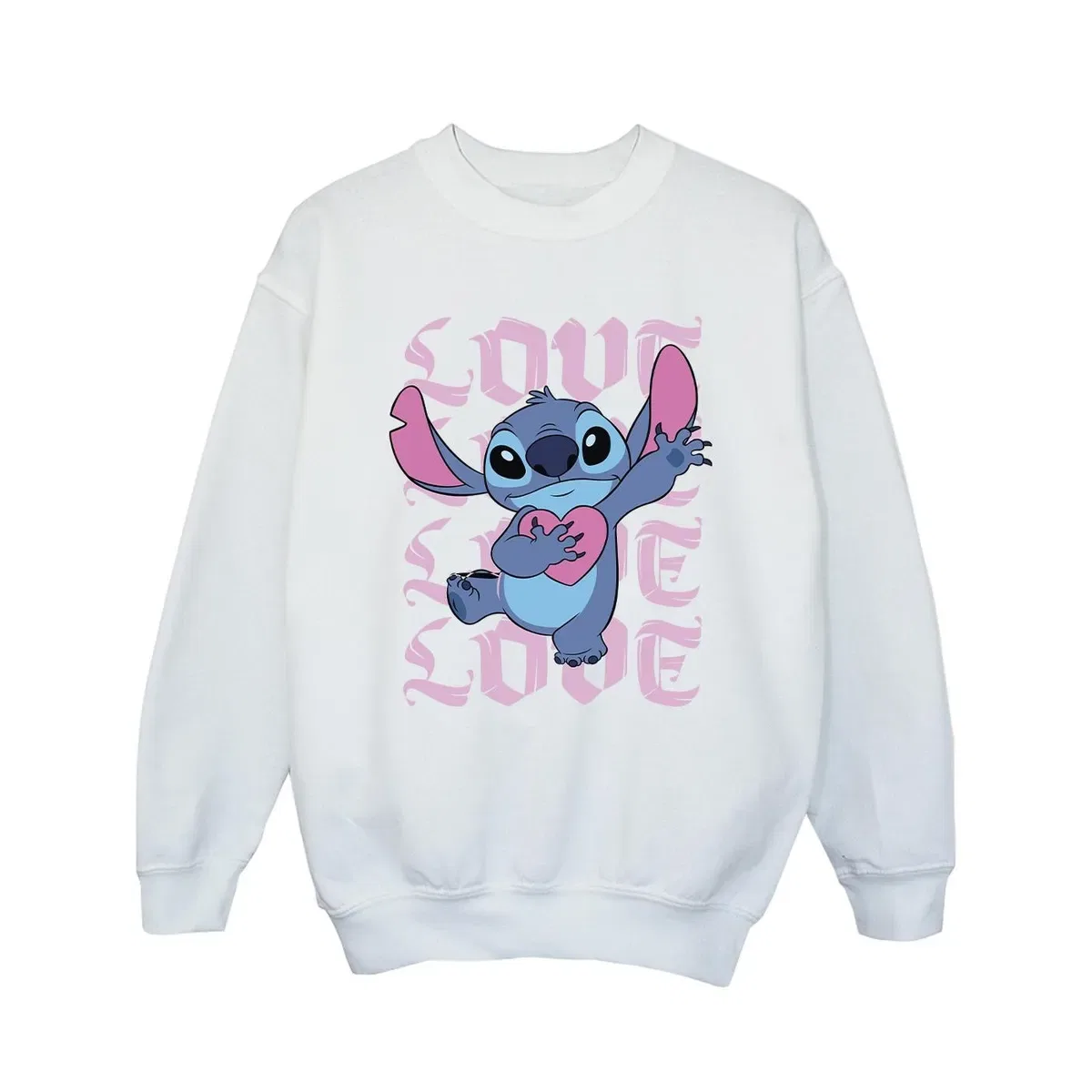 Свитшот с принтом Valentine Love Lilo & Stitch, White — фото 2