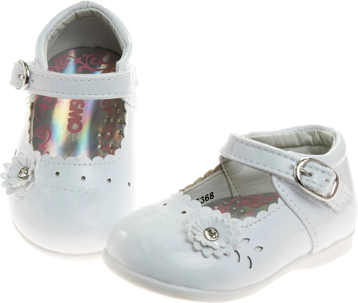 Детские туфли Мэри Джейн для девочек Josmo, White Patent — фото 2