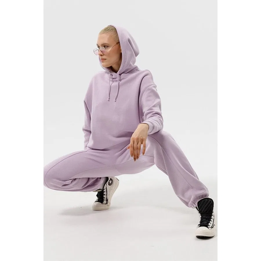Женский худи оверсайз с капюшоном, модель Essentials, Nike, Фиолетовый — фото 4
