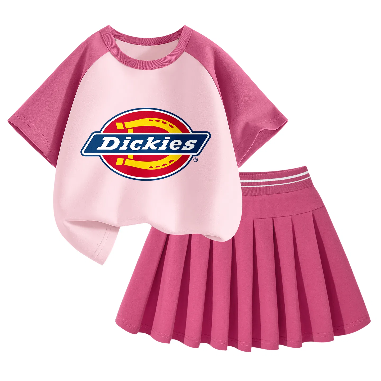 Детский комплект для девочек с юбкой Dickies, Purple White — фото 3