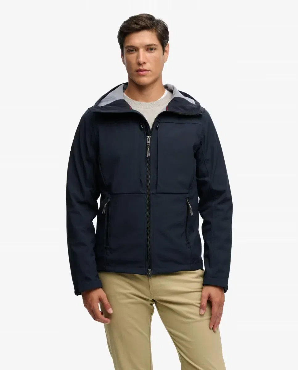 Мужская куртка софтшелл с капюшоном Trekker Superdry, Синий Морской