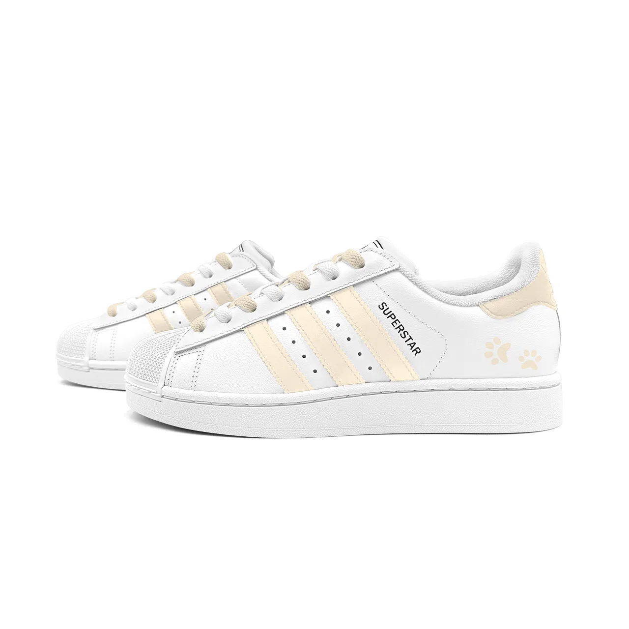 Детские кеды для скейтбординга с принтом Superstar 2 Adidas Originals, White Black Yellow — фото 4