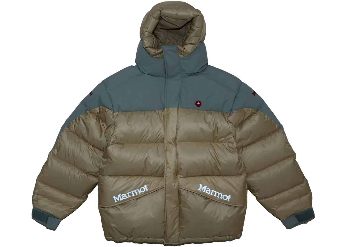Мужской пуховик с наполнителем 800 fill Marmot Supreme, светло-коричневый — фото 2