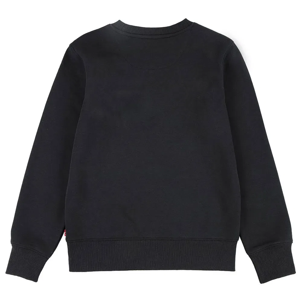 Детский свитшот для мальчиков с вышитым логотипом Mini Logo Levi's, Black — фото 2