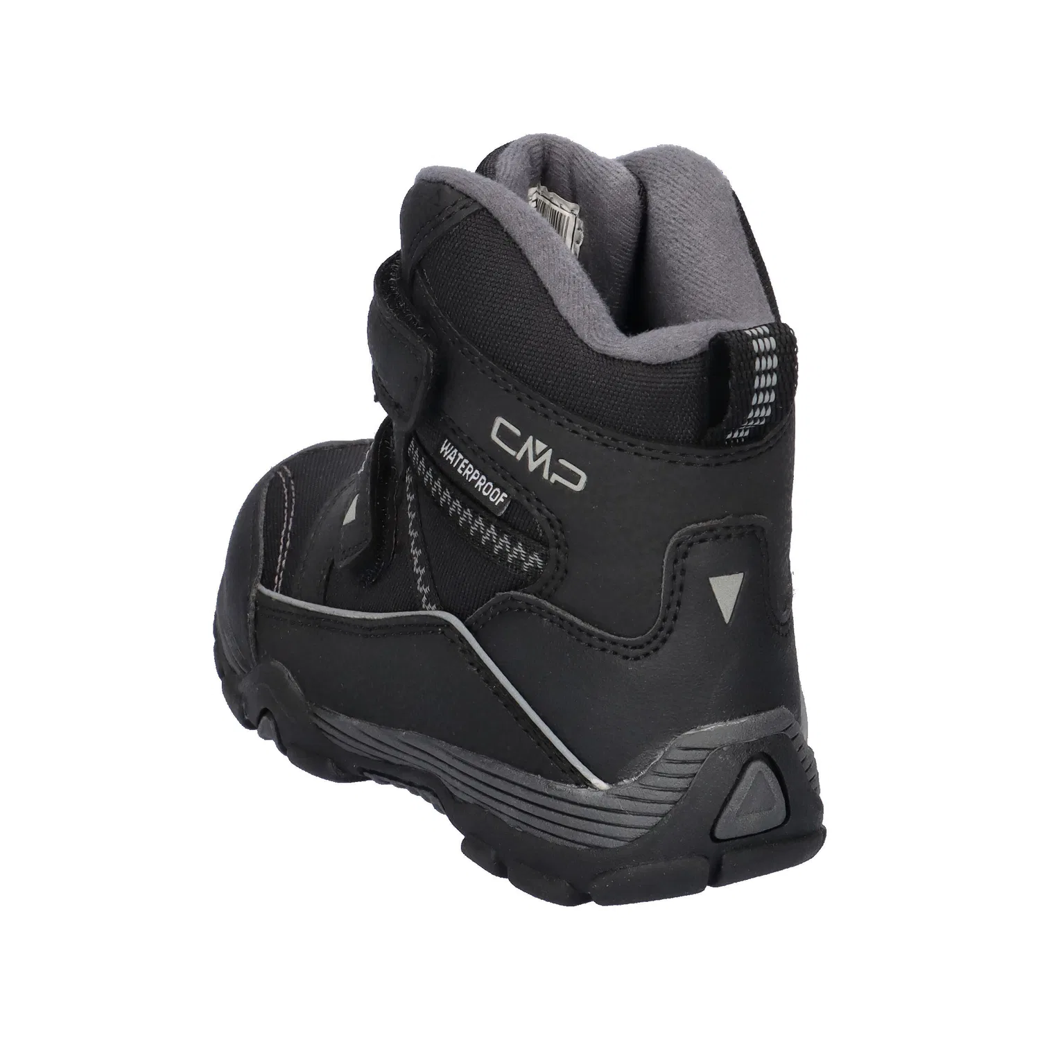 Детские зимние ботинки водонепроницаемые Pyry Snow Boot WP Cmp, Schwarz Grau — фото 4