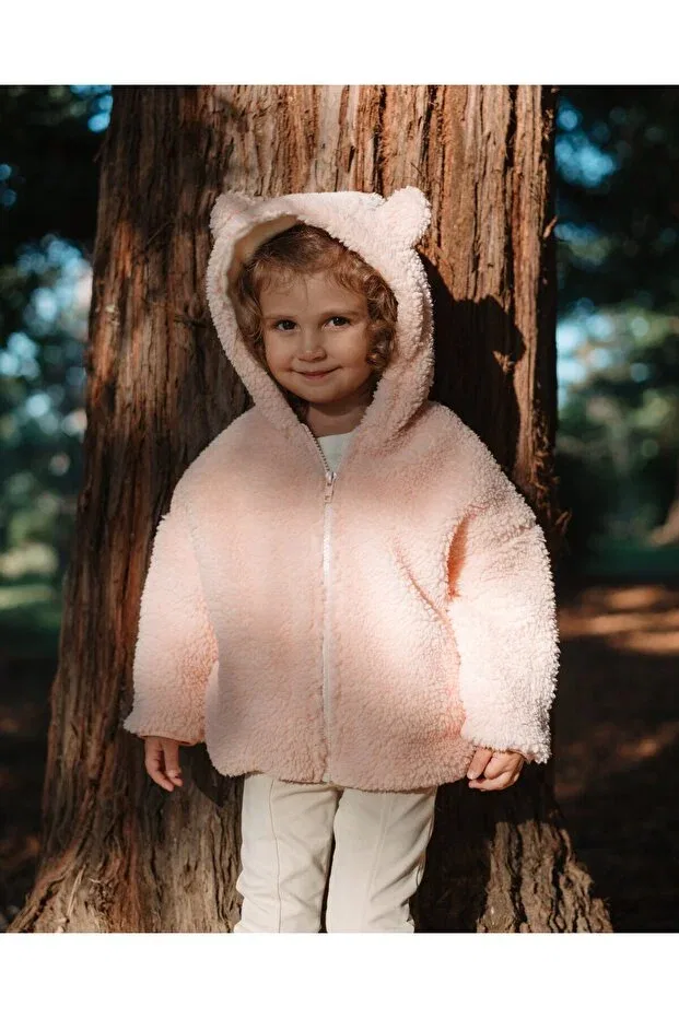 Детское пальто для девочек из плюша Teddy Lollie Baby&Kids, Pink — фото 4