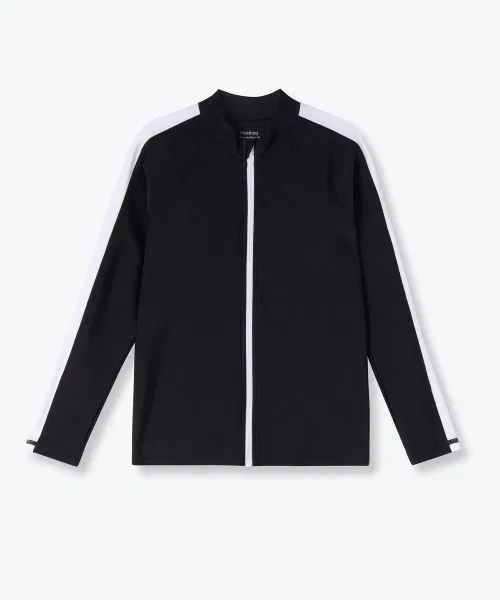 Детский рашгард с длинным рукавомBold Line Water Black/White MUSINSA STANDARD KIDS, Black/White — фото 2