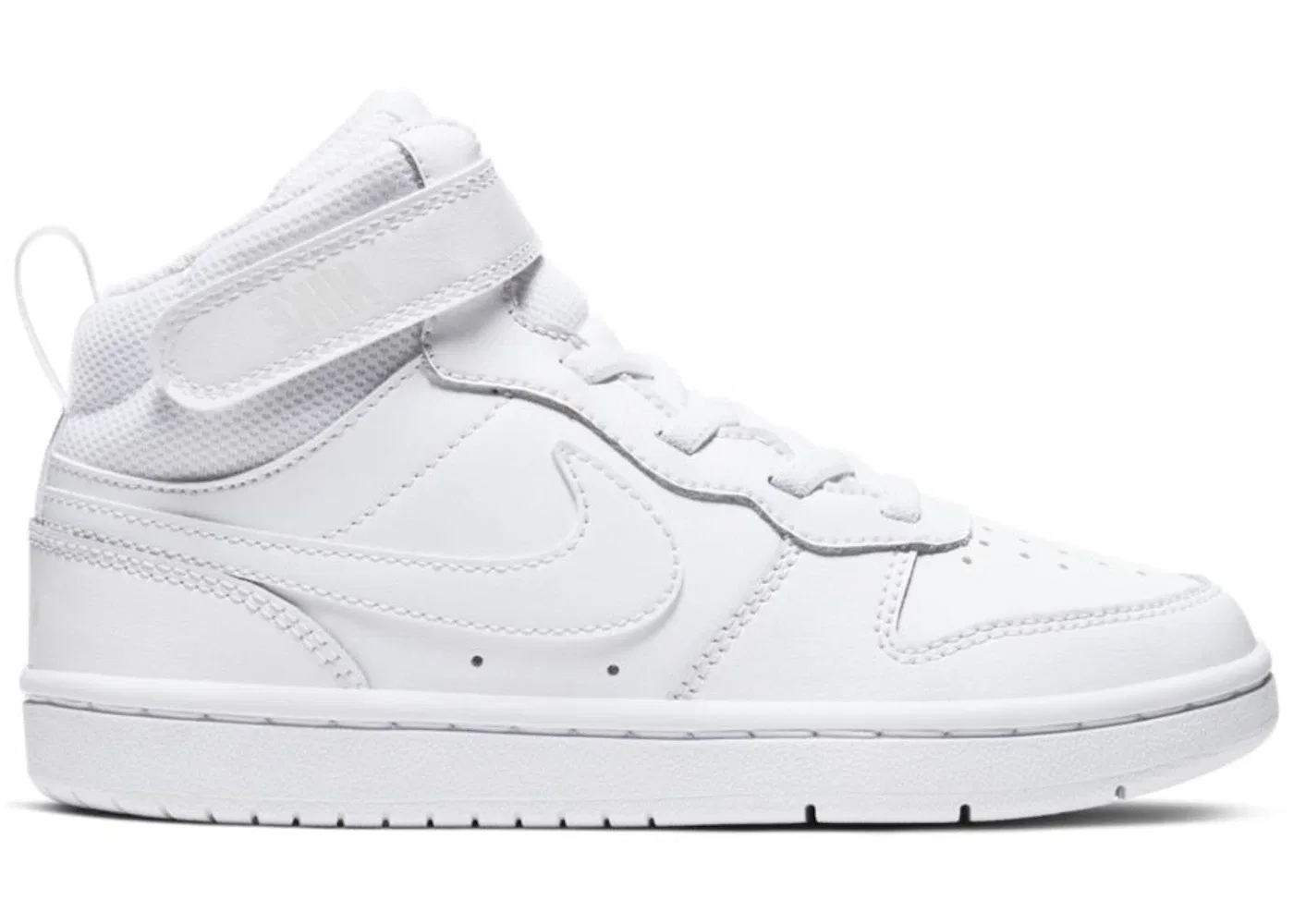 Детские кроссовки кожаные Nike Court Borough Mid 2, White/White/White