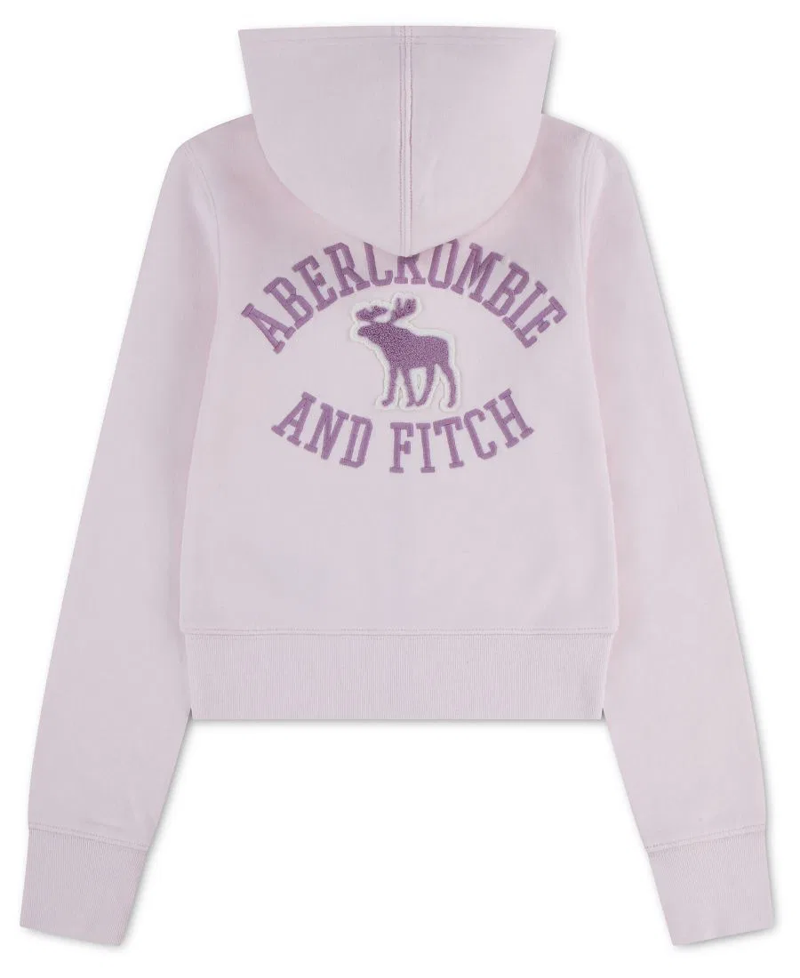 Детский худи на молнии с принтом сзади abercrombie kids, Pastel Purple — фото 2