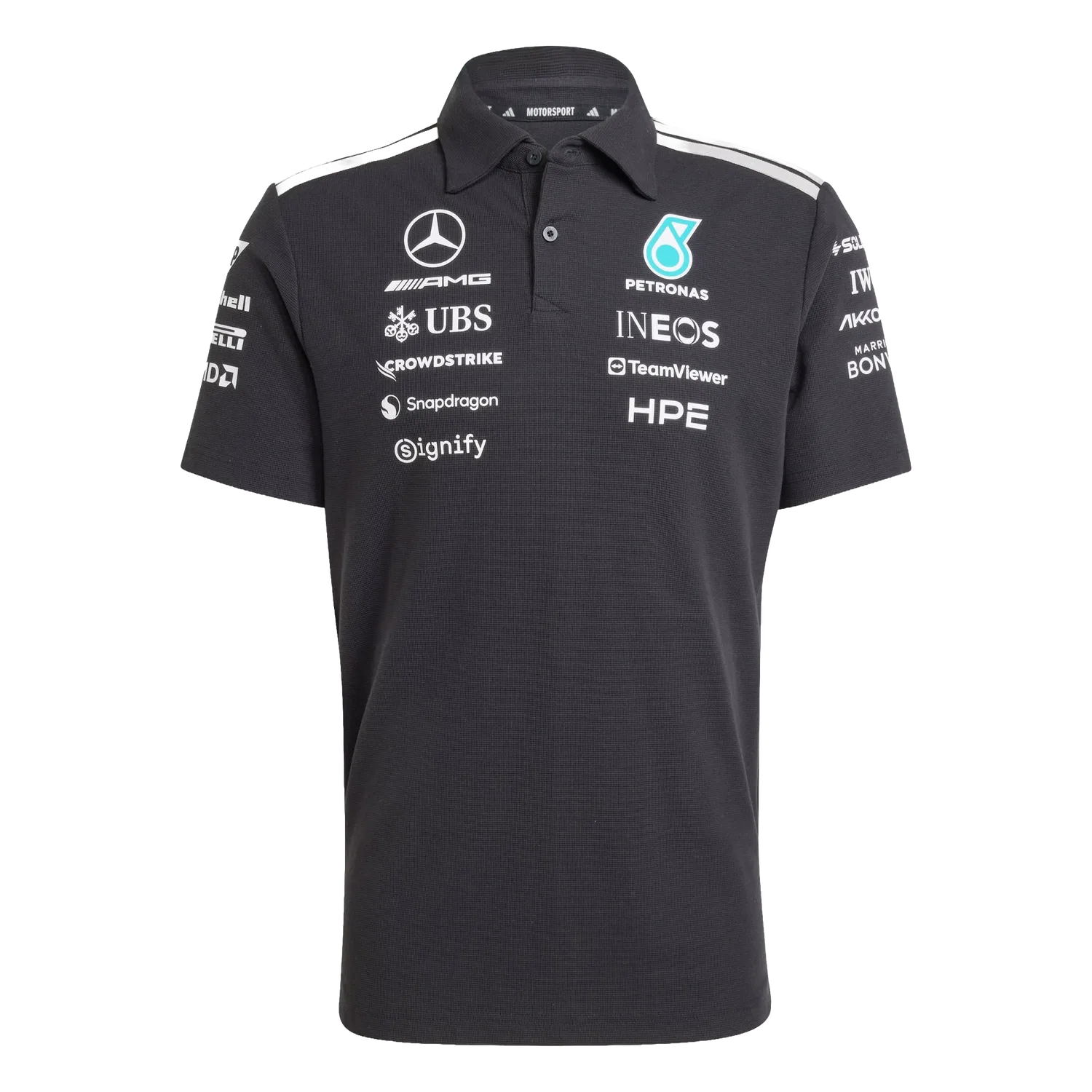 Мужское поло с логотипом команды Formula 1 Adidas, черный