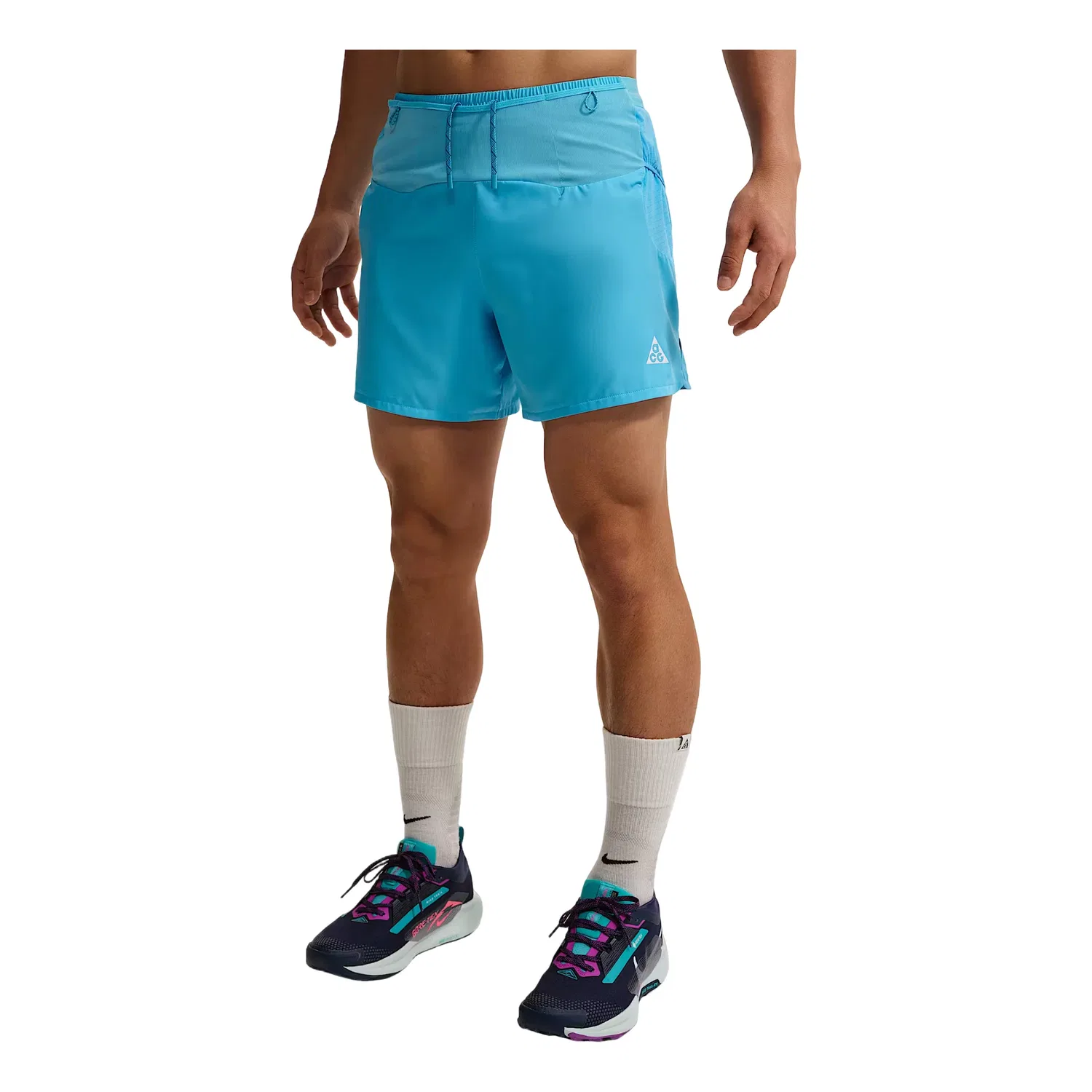 Мужские беговые шорты с принтом Nike ACG Second Sunrise Dri-FIT ADV 5-Inch Brieflined Shorts, синий