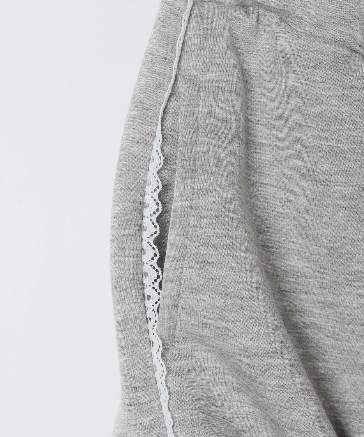 Детские спортивные брюки с кружевом, модель 1051630 GLOBAL WORK, Melange Gray — фото 4