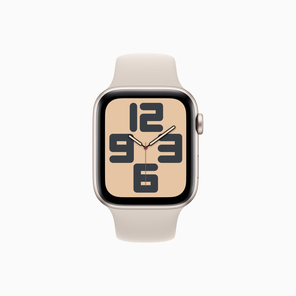 Умные часы Apple Watch SE Gen 2 2023 (GPS), 44 мм, Starlight Aluminum Case/Starlight Sport Band - S/M — фото 3